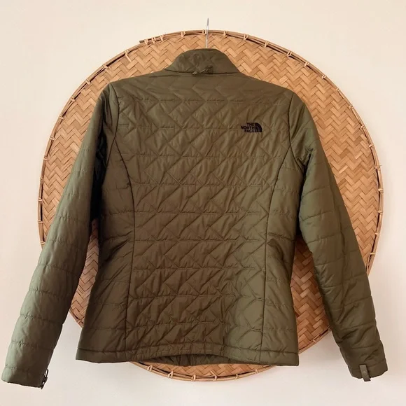 THE NORTH FACE WOMEN’S OLIVE GREEN ZIPPERED PUFFER OUTDOOR LIFESTYLE JACKET - Picture 10 of 16